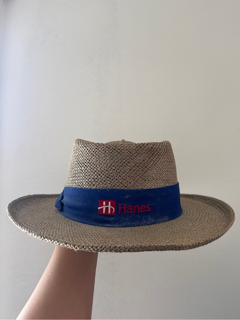 Vintage 1996 Olympic Games Collection Atlanta straw hat by Hanes, blue band - Picture 3 of 5